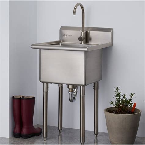 laundry cabinet with faucet and stainless steel sink 24|freestanding utility sink with cabinet.